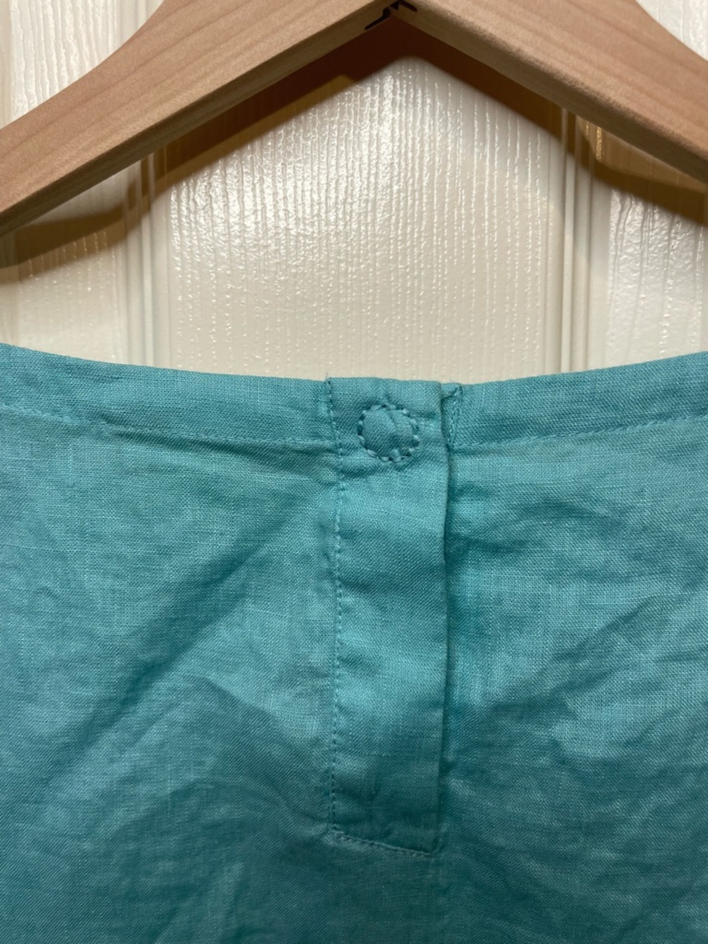 Eileen Fisher Linen Pocket Top in Aqua Blue Coastal Grandmother Size Small - Picture 10 of 10